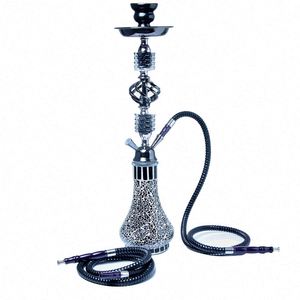 Ensemble de chicha en verre de luxe arabe avec finition miroir, design à double tube, taille personnalisable - Product Image 5