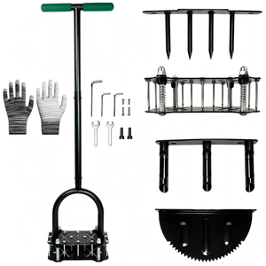 Trimming <b>Edge</b> Lawn Loosening <b>Tool</b> 3-Tine Soil Extractor 4-Prong Spring <b>Garden</b> Cultivator <b>for</b> Lawn Soil Loosening - Product Image 1