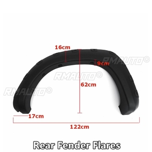 6pcs/set <b>ABS</b> for Pocket Style Striae for Fender Flares for Toyota Tacoma 2012-2015 - Product Image 2