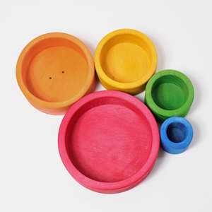 Bloques de construcción de madera para niños en edad preescolar Montessori educación temprana coloridos bloques de piedra apilables juguetes de piedra divertidos - Product Image 4