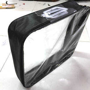 Literie à fermeture éclair en plastique transparent personnalisé oreiller housse <span class=keywords><strong>de</strong></span> couette sac fourre-tout emballage avec corde poignée sac <span class=keywords><strong>de</strong></span> rangement - Product Image 2