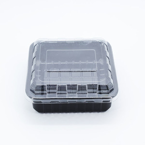 Caixa de Armazenamento de Alimentos Plástica Retangular <span class=keywords><strong>PET</strong></span> Barata com Tampa Dispensador de Alimentos Secos Personalizável - Product Image 1