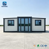 Maison conteneur extensible de 20 pieds, préfabriquée, modulaire, à double aile, pour une assemblage rapide et une vie moderne