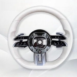 Volant en cuir personnalisé pour Mercedes-Benz AMG W176 W211 W212 W205 W204 A180 A200 <span class=keywords><strong>B180</strong></span> B200 GLA GLC GLB GLE Accessoires de voiture - Product Image 2