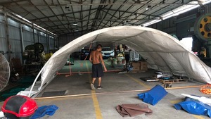 Industrial <span class=keywords><strong>Steel</strong></span> Shade Estrutura para Garagens e Galpões para Hotéis e Villas-Preço de Fábrica - Product Image 5