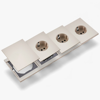 Interruptores y Enchufes de Pared WESA Ultrafinos con Botón Pulsador de 1/2/3 Vías, Enchufe Europeo de 1/2 Vía, Combinación Libre, Diseño Moderno de Lujo