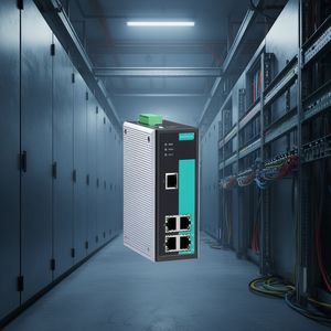 Commutateur Ethernet non géré Moxa EDS-305-T 5 ports 5x100Mbps RJ45, alimentation 24V, protocole IEEE 802.3, montage sur rail DIN, industriel - Product Image 3