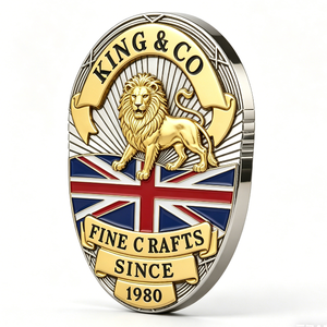 Moneda Conmemorativa Personalizada del Año Nuevo Chino con Diseño de León Rey, Moneda Coleccionable Esmaltada de Doble Cara, Artesanía Británica de Herencia - Product Image 4