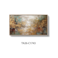 Tableau mural abstrait encadré, grande peinture sur toile de forêt verte pour salon, décoration murale moderne nature pour la maison
