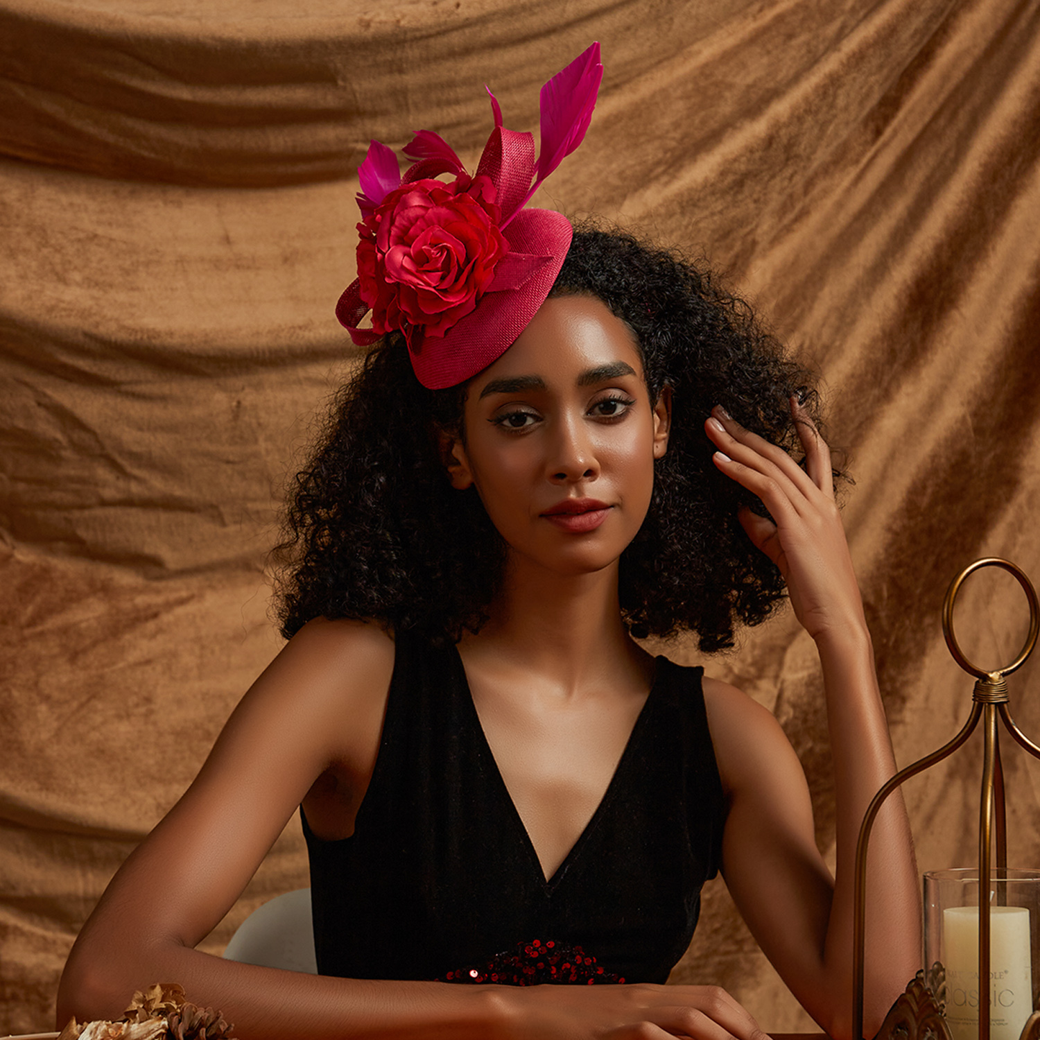 High Quality Elegant Fascinator Hat Flower Sinamay Formal  display picture 2