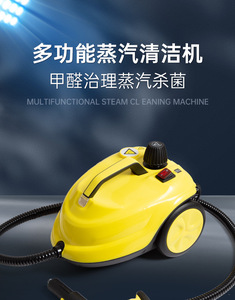 Limpiador a vapor de alta presión con accesorios para limpieza de coches, 220V, cuerpo de plástico, color amarillo - Product Image 2
