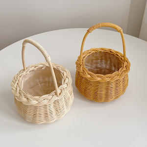 Panier à fleurs rond en dentelle miniature, étanche, design artisanal, vente en <span class=keywords><strong>gros</strong></span> - Product Image 1