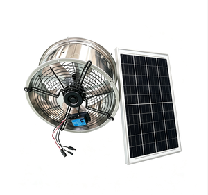 Kit de Ventilador Solar DC de 20 Pulgadas con Panel Solar de 100W Incluido, Ventilador de Extracción Solar para Invernadero, Granero, Ventilación de Fábrica - Product Image 1