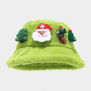 Chapeaux de Noël en fausse fourrure moelleuse pour hommes, femmes et unisexe, chapeaux de <span class=keywords><strong>pêcheur</strong></span> en fourrure moelleuse, chapeau de bonhomme de neige pour le nouvel an - Product Image 3