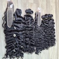 Extensions de cheveux humains bouclés crépus birmans, vente chaude, lots de cheveux vierges vietnamiens non traités, double trame, en vrac