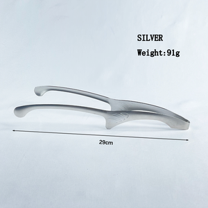 Hui-e haute qualité 304 acier inoxydable argent corne de taureau pointu tête ronde Clip de Barbecue pince alimentaire pour la maison - Product Image 4