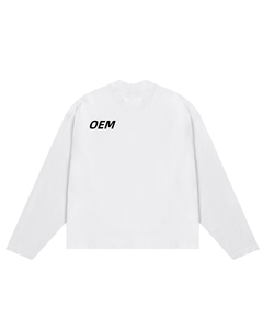 T-shirt à manches longues OEM pour homme, 100 % coton jersey, col rond, style streetwear décontracté, coupe classique, imprimé lettres sur le devant - Product Image 1