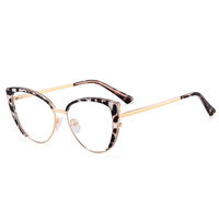 MS 81103 2024 Nouvelles lunettes pour femmes Anti-lumière bleue Tendance Vente à chaud Lunettes œil de chat Monture Lunettes optiques Fabricant d'optiques