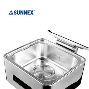 Chauffe-plat électrique Sunnex 110V rond en acier inoxydable pour traiteur, mariage, fête, banquet - Product Image 5