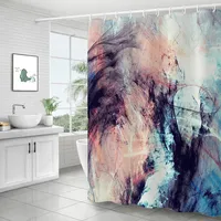 Cortinas de ducha de plástico personalizadas, grises, bonitas