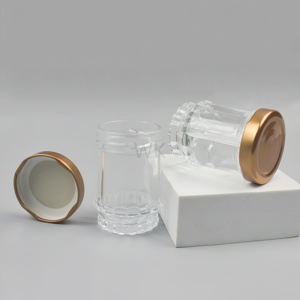 Gran oferta de <span class=keywords><strong>tarro</strong></span> de miel de forma redonda de 75ml de alta calidad, tarros de vidrio de embalaje de Nido de Pájaro vacío transparente con tapón de rosca - Product Image 2