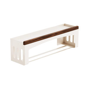 Étagère murale rectangulaire en bois de noyer pour salle de bain, 2e étage, durable, taille personnalisée, profondeur 4-7,9 pouces - Product Image 1