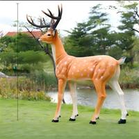 Sculpture d'animal en résine de fibre de verre faite à la main, grande taille, pour extérieur, sur mesure, taille réelle, cheval blanc, renne, cerf, statue à vendre