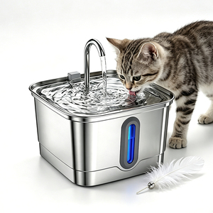 Portable Placement Stainless Steel Pet Water Dispenser Continuous Circulation Pet Fountain - Product Image 1