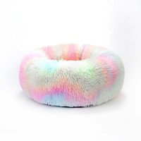 Coussin pour animaux de compagnie en peluche doux beignet chien lit lavable apaisant canapé Camas Para Perros grand luxe personnalisé chat chien lit pour animaux de compagnie