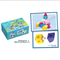 Vente en gros de blocs de construction en EVA 3D personnalisés, puzzle de 50 pièces, animaux créatifs à construire soi-même, ensembles de blocs de construction éducatifs pour enfants