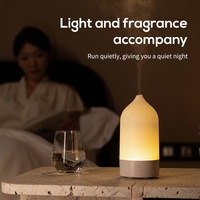 Diffuseur d'ambiance lumineux à dégradé coloré, humidificateur simple à brume fine pour usage domestique, capacité 0,5L, silencieux 36dB, minuterie 2-8 heures