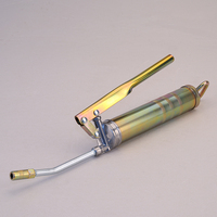 Pistola de Engrase Manual de 200 CC, 4000 PSI, de Acero y Aluminio, con Manguera Flexible y Boquilla Rígida, Compatible con OEM