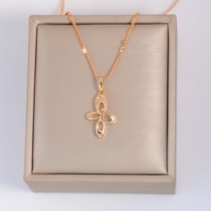 Collana con Ciondolo in Zirconia Cubica di Lusso, Placcata in <span class=keywords><strong>Oro</strong></span> 18K, Charm in CZ, <span class=keywords><strong>Girocollo</strong></span> per Matrimoni e Feste, Gioielli per Donne, Set di Gioielleria - Product Image 3