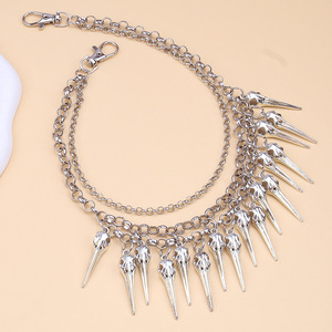 โซ่คาดเอวโลหะผสมสังกะสีพู่ห้อยรูปหัวนกฮิปฮอปเครื่องประดับแฟชั่นฮาโลวีน - Product Image 4