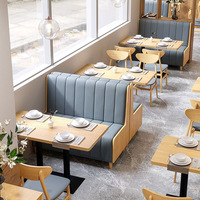 Siège mural semi-circulaire personnalisé pour bar à dîner, combinaison canapé, table et chaises