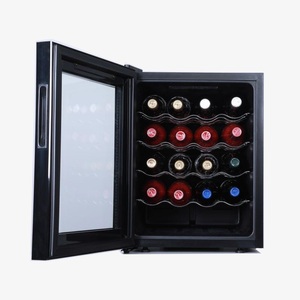 20 bottiglie In armadio <span class=keywords><strong>frigo</strong></span> per vino 48L vetro compressore porta In acciaio inox elettrico indipendente per uso esterno & RV - Product Image 2