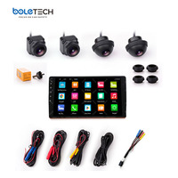 Sistem Navigasi Mobil BL-289 Car Play HD 3D Panoramic 360 4G+64G Layar 10 Inch Wifi dengan Kamera Depan Belakang Kiri Kanan untuk Radio Mobil Android