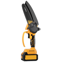 Scie circulaire électrique portative industrielle sans fil mini 6 pouces, vitesse 19,2 pi/s, moteur sans balais, tensionnement automatique de la chaîne, bois, pierre