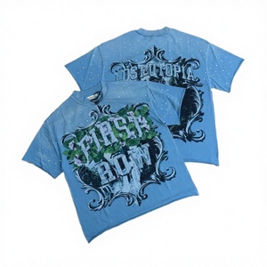 FIRST ROW Direct Spray Diamond T-shirt à manches courtes de haute qualité, effet délavé, numérique, écologique, séchage rapide, style streetwear - Product Image 3
