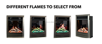 Cheminée électrique encastrée de luxe, 19 pouces, avec effet de flammes virtuelles, pour maison et hôtel