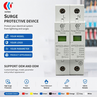 Parafoudre monophasé 2P Type 2 sur rail DIN 230V ISO9001, décharge maximale 40kA 1.2kV 275V AC, 20kA en entrée, garantie 5 ans pour usage domestique