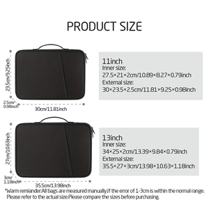 Étui pour tablette 11/13 <span class=keywords><strong>pouces</strong></span> pour <span class=keywords><strong>iPad</strong></span> <span class=keywords><strong>Pro</strong></span>/Air 11 <span class=keywords><strong>12</strong></span>.<span class=keywords><strong>9</strong></span> 13 Galaxy Tab S9 HUAWEI Lenovo Sac à main portable multi-poches pour tablette - Product Image 2