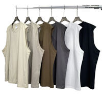 Camiseta sin mangas 100% algodón peinado en 7 colores, estilo casual y urbano, corte ajustado, para hombre, venta al por mayor