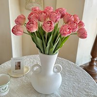 Bunga Tiruan untuk Dekorasi Meja, Tulip Tiruan untuk Perlengkapan Fotografi, Dekorasi Ruang Tamu Rumah, Kualitas Tinggi, Grosir