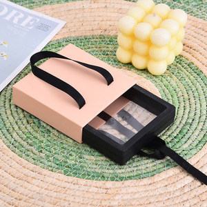 Scatola Regalo per Gioielli in Carta con Logo Personalizzato, Cassetti Estraibili, per Anelli e Orecchini, con Pellicola Trasparente in PE - Product Image 5