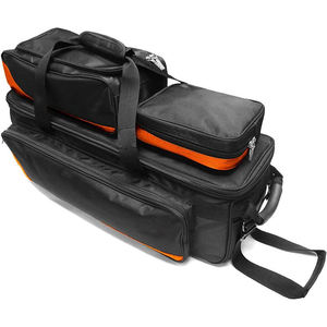 <span class=keywords><strong>Bolsa</strong></span> de bolos de nailon con logotipo personalizado, bolsas de asas de gimnasio deportivo de 3 bolas con ruedas, bolsas de almacenamiento para equipos deportivos de bolos, bolsas de gimnasio con ruedas - Product Image 4