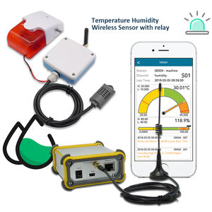 Capteur sans fil d'humidité de la température RF avec relais Lorawan Capteur d'humidité de la température Alarme sonore Clignotant Lumière rouge - Product Image 2