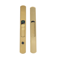 Cerradura de pestillo de puerta de doble corredera dorada de acero inoxidable al por mayor cerradura de manijas de puerta corredera y ventana con llaves