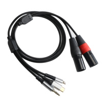 Éclairage en aluminium USB C 3.5mm vers AUX Stéréo Double XLR Mâle Connecteur Adaptateur Splitter Câble Audio pour Pad Phone Tablet Amp