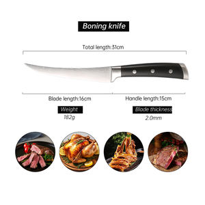سكين نزع العظم من الفولاذ المقاوم للصدأ بتصميم جديد مقاس 6 بوصات مع مقبض ABS، أداة مطبخ حادة مع صندوق هدايا - Product Image 2